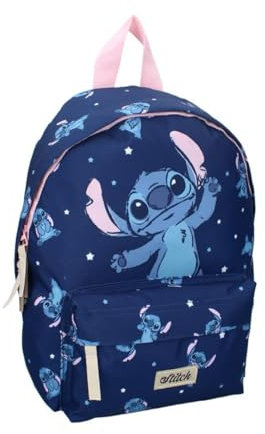 mybagstory - Mochila para niña, diseño de niños y niños y escuelas, guarderías, mochila para niña, talla 31 cm, correas ajustables, idea de regalo, Stitch - Azul, enfant