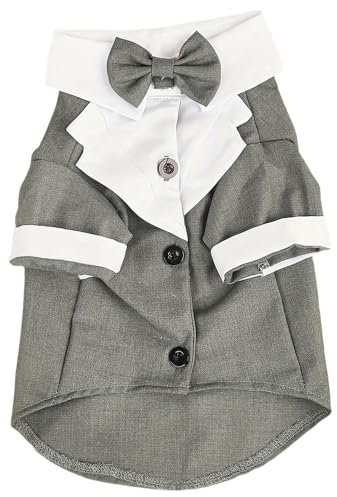PJKHJUY Hundebekleidung Tierhemd Welpe Kleidung Set-grau-m
