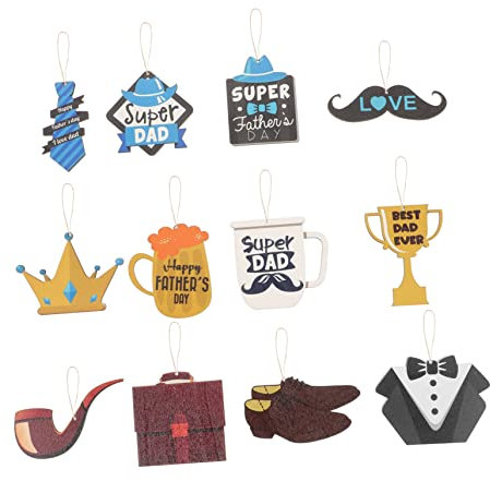 MAGICLULU Vatertagsschmuck Aus Holz Zum Aufhängen Elegantes Holzzubehör Für Papa