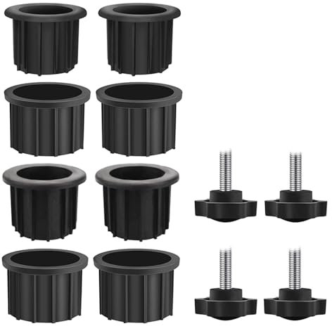 Wayfadacc Sonnenschirmständer aus Gusseisen, wetterfest, Kunstharz-Finish, für mehrere Schirmstangen, 12 Stück