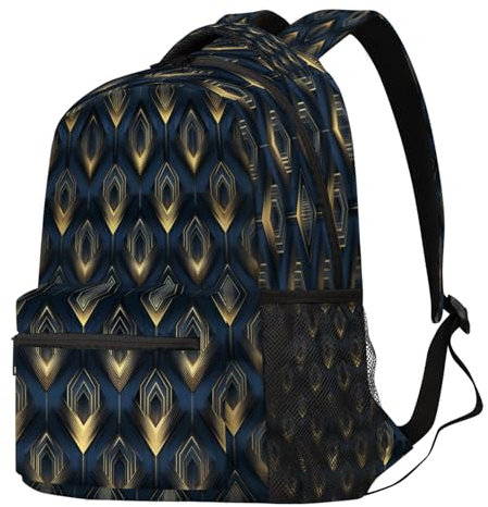 Art Geometry Backpacks for Men Women Boys Girls Large School Bookbag Back Pack Hiking Travel Laptop Back Pack Rucksack Casual Daypack