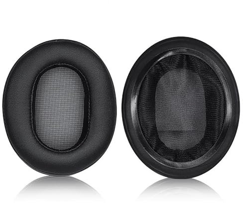 Ersatz-Ohrpolster kompatibel mit Sony MDR-1ABT & MDR-1RBT & MDR-1RNC Kopfhörer, Proteinleder-Ohrpolster, Schwarz