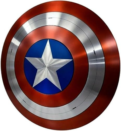 Captain America Stahlschild, Replik des Wintersoldaten-Kostüms, Metallrequisite, Nachbildung – 1:1 Maßstab Captain America, Cosplay-Schild, 55,9 cm