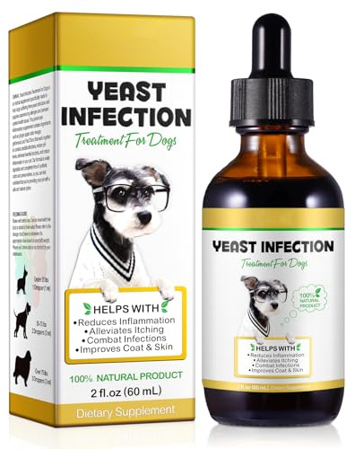 Yeast Infection Treatment for Dogs, Dog Yeast Infection Treatment for Itchy Dog Skin Relief, Allergy Relief, dog Ear Infections Drop for Immune Support, Safe & Natural - Bacon Flavor, 60ml