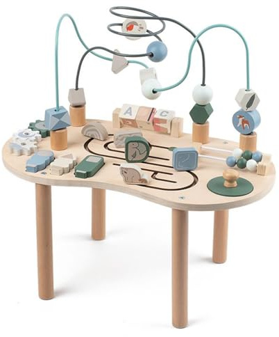 Aktivitätentisch Center – müheloses Erwachen im Stehen für Spiel, leicht, lehrreich aus Holz, , Mädchen, Geschenk zum Geburtstag, Weihnachten, Familie | Multifunktional, Outdoor, Indoor