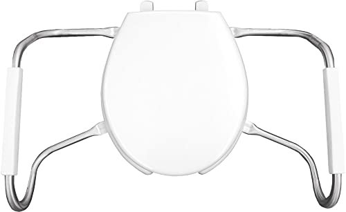 Bemis MA2150T 000 Medic-Aid Plastic Toilet Safety Side Arms, White, Elongated-Open Front Seat with Cover