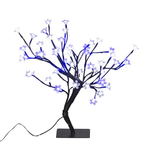 The Christmas Workshop 45 cm 48 LED Blossom Tree, Blue/ White