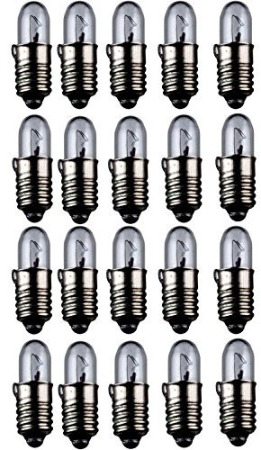 20er Set WireThinX Kleinstlampen Subminiatur 0,30 W, 6 V - Sockel E5,5 4,7 x 15 mm, L-55