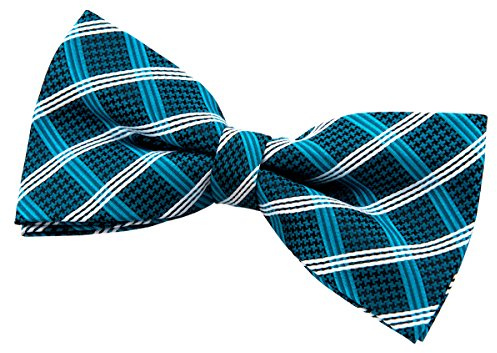 Retreez Pajarita hombre cuadros elegante de época para, 13 cm Turquesa