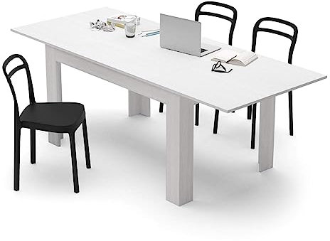 Mobili Fiver, Easy, ausziehbarer Esstisch, 140 (220) x 90 cm, weiß, hergestellt in Italien