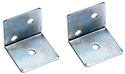Merriway BH03795 Squadra Angolare in Metallo per Ripiani, Bianco, 25 mm, Set di 10 Pezzi