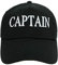 4sold Jungen Männer Frauen 100% Baumwolle Kapitän Yachting Baseball Cap Inschrift Schriftzug Sonne Sommer Hut Schwarz Weiß - Captain,Adult
