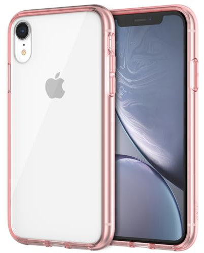 JETech Custodia per iPhone XR 6,1, Anti Ingiallimento Cover Case con Assorbimento degli Urti (Oro Rosa)