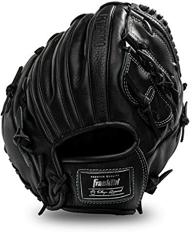 Franklin Sports Baseball Fielding Glove - Men's Adult/Youth Baseball Glove - CTZ5000 Black Cowhide Infield Glove - 12 Basket Web Infielders, Pitchers
