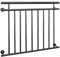 ECD Germany Französischer Balkon 90x128 cm mit 9 Füllstäben, Anthrazit matt & rau, Stahl pulverbeschichtet, Balkongeländer Stabgeländer Balkonbrüstung Balkongitter Fenstergeländer Außen Fenstergitter