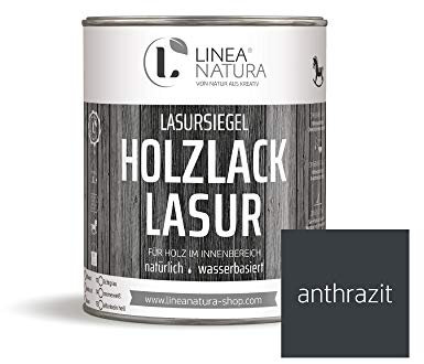 LINEA NATURA 3in1 Lacklasur, Beizeffekt und Versiegelung (1 L, Anthrazit)