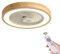 Kairry Holz Deckenventilator mit Beleuchtung LED Licht, Invisible Fan Deckenleuchte Dimmbar Timer Leise Ventilator lampe, Deckenlampe für Schlafzimmer Wohnzimmer Kinderzimmer, Ø50cm