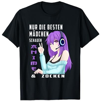 Anime Mädchen zocken Gaming Anime Manga Merch T-Shirt