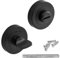 Decoranddecor Round Turn and Release Set for Bathroom Lock 54mm - Toilet Door Thumb Twist (Black)