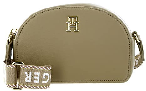 Tommy Hilfiger Damen Umhängetasche Tommy Life Half Moon Camera Bag Klein, Beige, Einheitsgröße