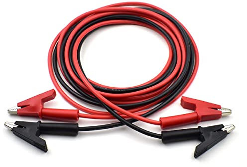 RANRAO Lot de 2 câbles de test avec pinces crocodiles 14 AWG pour test électrique