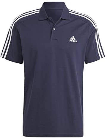 adidas Mens Essentials Cotton 3 Stripes Polo Shirt Short