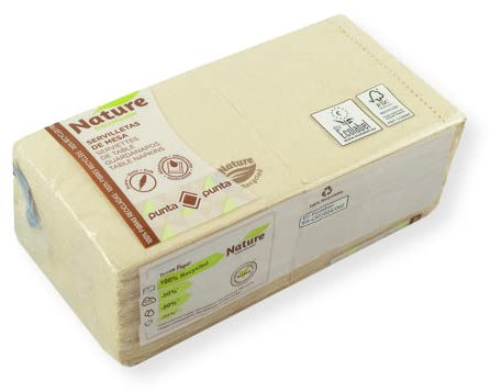 Hostelnovo - 100 Servietten aus recyceltem und biologisch abbaubarem Papier, Mikropunkt-Textur, dicker und saugfähiger, ideal für Cocktailtails, 10 x 10 cm, gefaltet