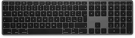 LMP Italienische kabellose QWERTY-Tastatur - WKB-1243, Bluetooth, Multi-Host-Funktion, Aluminium, Grau