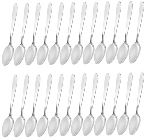Cucharillas Cafe, 24 Piezas Cucharas de Postre, 15cm Cucharas, Acero Inoxidable Cucharillas, Cuchara Larga, Cucharillas Postre Apto para Café Postres Ensaladas Té(Apto para lavavajillas)