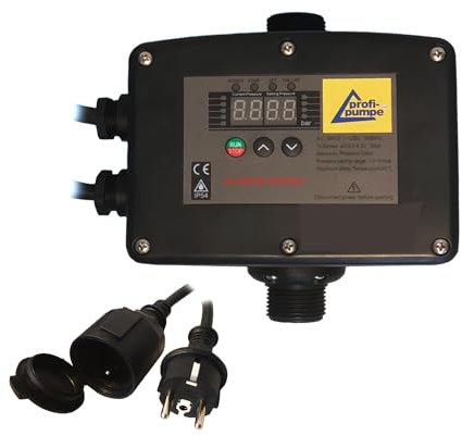 INVERTER-PUMPENSTEUERUNG verkabelt DRUCKSCHALTER Druckwächter Automatic-Controller Durchflusswächter für Hauswasserwerk Pumpe Brunnenpumpe (INVERTER-Pumpensteuerung 2-0,75KW 230V/1 * 230V)