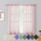 Chyhomenyc - Marilyn – Lot de 2 voilages doux et courts filtrant la lumière en jacquard texturé, avec passe-tringle, pour chambre, salon, 96,5 x 137,2 cm (l x L), motif feuillage 3D, rose poudré