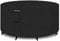 PATIO PLUS Housse de Table de Jardin Ronde, Housse de Salon de Jardin Imperméable Anti-UV 600D Tissu Oxford Housse de Patio Ronde, 300x90cm, Noir