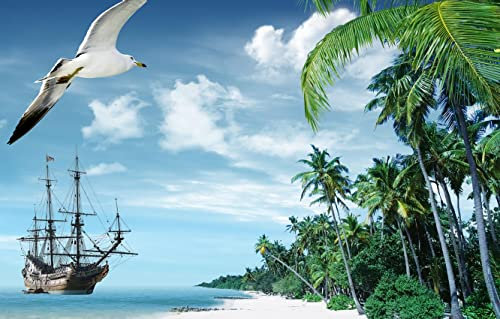 GUOHLOZ Jigsaw Puzzles for Adults 1000 Piece Puzzles for Adults Educational Challenge 1000 Pieces Puzzles for Adults, Beach, Tropics, Island, Ocean, Paradise, Palms, 75x50cm