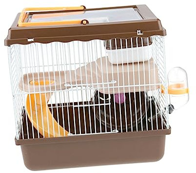 Beavorty Multifunktionaler Hamsterkäfig Mit Design -Wohnung Für Kleine Haustiere Laufrad Und Auslaufsicherer Wasserflasche Für Hamster Und Andere Kleintiere