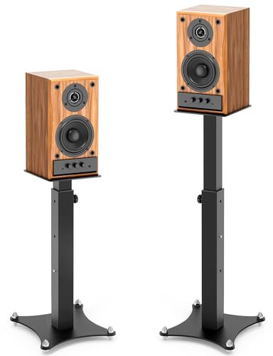 GZGDLJQ Supporto universale per altoparlanti, regolabile da scaffale per altoparlanti, coppia di supporti per altoparlanti surround da 10 kg, con gestione dei cavi, per altoparlanti Klipsch Edifier