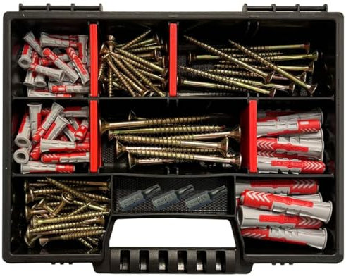Fischer Dübel Set incl Torx Schrauben & 3xBits (132 Teile) 5x25 6x30 8x40 10x50 mm