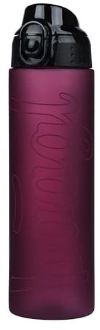 Baagl Kinder Trinkflasche, Auslaufsichere Wasserflasche 700ml, Schule und Sport Flasche für Mädchen, Vielseitige und Praktische Flasche mit verschließbarem Deckel (Ruby)