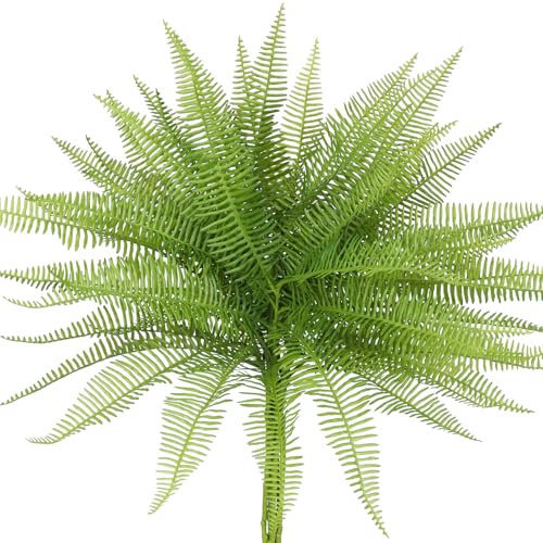 Hawesome Künstliche Farne für den Außenbereich, 80 cm, groß, künstliche Stängel, Boston, Kunstpflanzen, UV-beständig, Kunstpflanze für Garten, Pflanzgefäß, Fenster, Veranda, Zuhause, Innen- und
