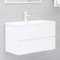 IKAYAA Mobile Bagno Sospeso con Lavabo Integrato - Bianco - 80 x 38.5 x 45 cm - Bagno