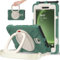 Compatibile con Samsung Galaxy Tab Active 3 8 2020 T570/T575/T575N/T577, supporto multifunzione girevole a 360 gradi + tracolla robusta custodia protettiva (verde)