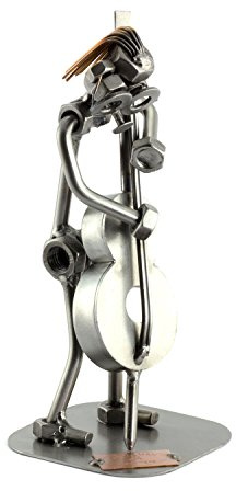 Steelman24 Schraubenmännchen Kontrabass | Made in Germany,Handarbeit,Geschenkidee,Stahlfigur,Metallfigur,Metallmännchen