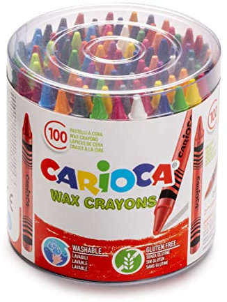 Carioca- Ceras, Color surtido, 100 unidad (paquete de 1) (Plasticera Redonda)