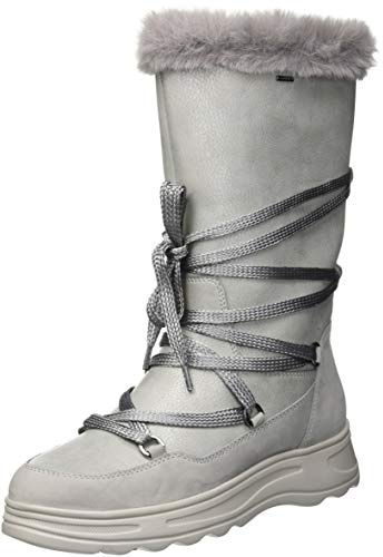 Geox Damen D HOSMOS B ABX B Schneestiefel, Grau (Silver/Lt Grey C0898)