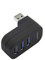 Hipipooo USB 3.0 Hub 90 °/180 ° Grad Drehbar USB Splitter USB auf USB Adapter Hubs für Windows PS3, Xbox, WII, PC, Mac, Laptop, Mac Book, Tablet Tab (Schwarz)