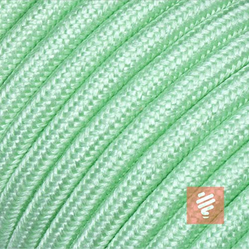 Textilkabel für Lampe, Rundkabel, zweiadrig (2x0.75mm²), Minze - 10 Meter