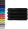 4X Handtuch | Schwarz | 100% Baumwolle Frottier | Oeko-TEX® Standard 100 | Premium Qualität 500 g/m²
