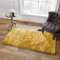 Sienna Tappeto extra large Shaggy Tappeto Passatoia 5 cm Non Capannone - Giallo ocra, 160 x 230 cm