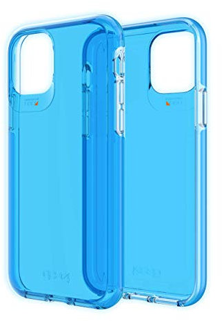 ZAGG GEAR4 Crystal Palace Neon Designed for iPhone 11 Pro Case, Advanced Impact Protection by D3O – Neon Blue