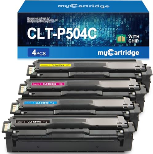MYCARTRIDGE Ersatz für Samsung CLT-P504C K504S Toner für Samsung Xpress C1860FW C1810W CLX-4195FN CLX-4195FW CLX-4195N CLP-415N CLP-415NW (Schwarz, Cyan, Magenta, Gelb)