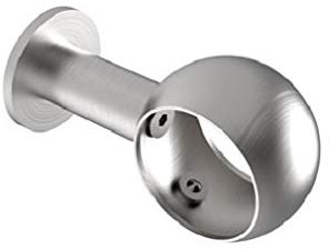 Sellon24® Kugelring Halter Edelstahl Ø 42,4mm für Geländer Pfosten Handlauf V2A Mauer Halterung Treppengeländer Handlaufhalter auf Mauer M10 Rohrhalter Handlaufstütze Rohrstuetze 0708-4255